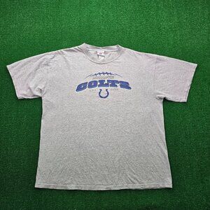 Indianapolis Colts Mens Tshirt XL‎ Gray Short Sleeve Vintage NFL Football Sports